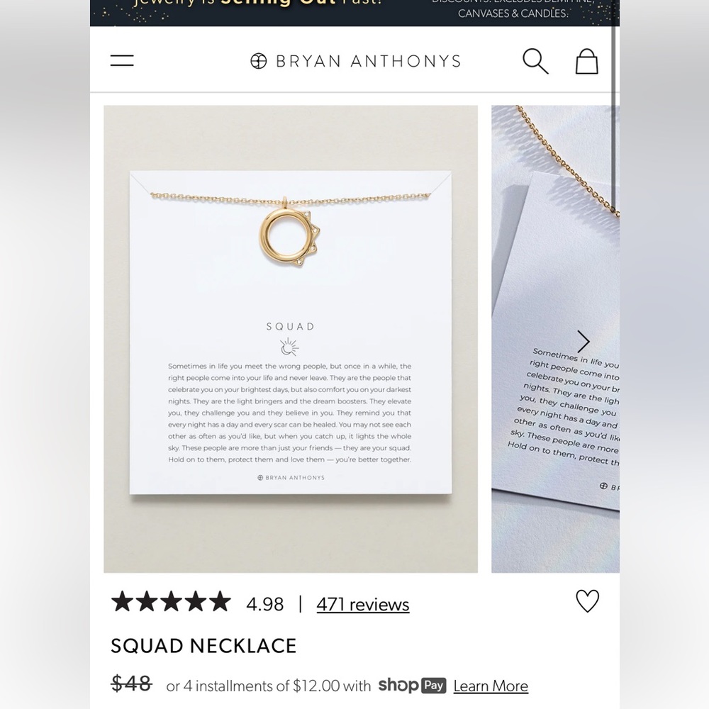 Bryan Anthony’s squad necklace